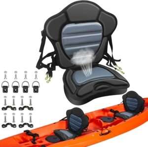 Kayak Seat Thickened Padded Kayak Seat Extra Thick Padded Sit-On-Top Canoe Seat Cushioned -CLIO