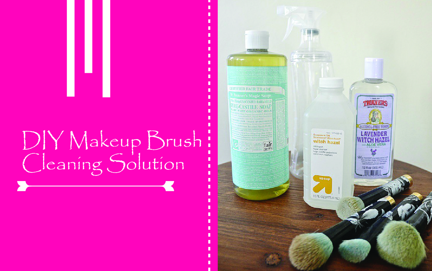 DIY makeup brush cleaning solution