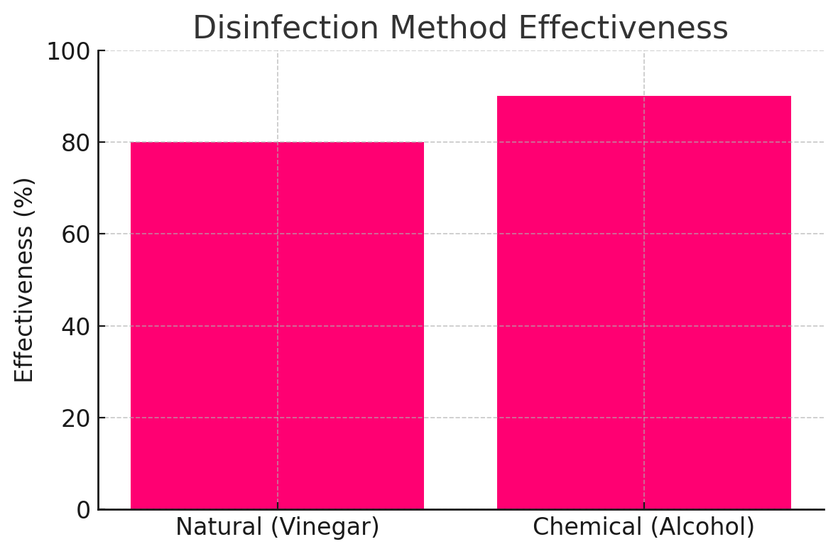 Disinfection method effectiveness